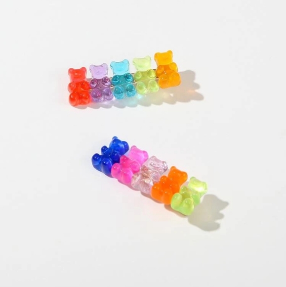 Jelly bear hair clips measuement included - Picture 2 of 7